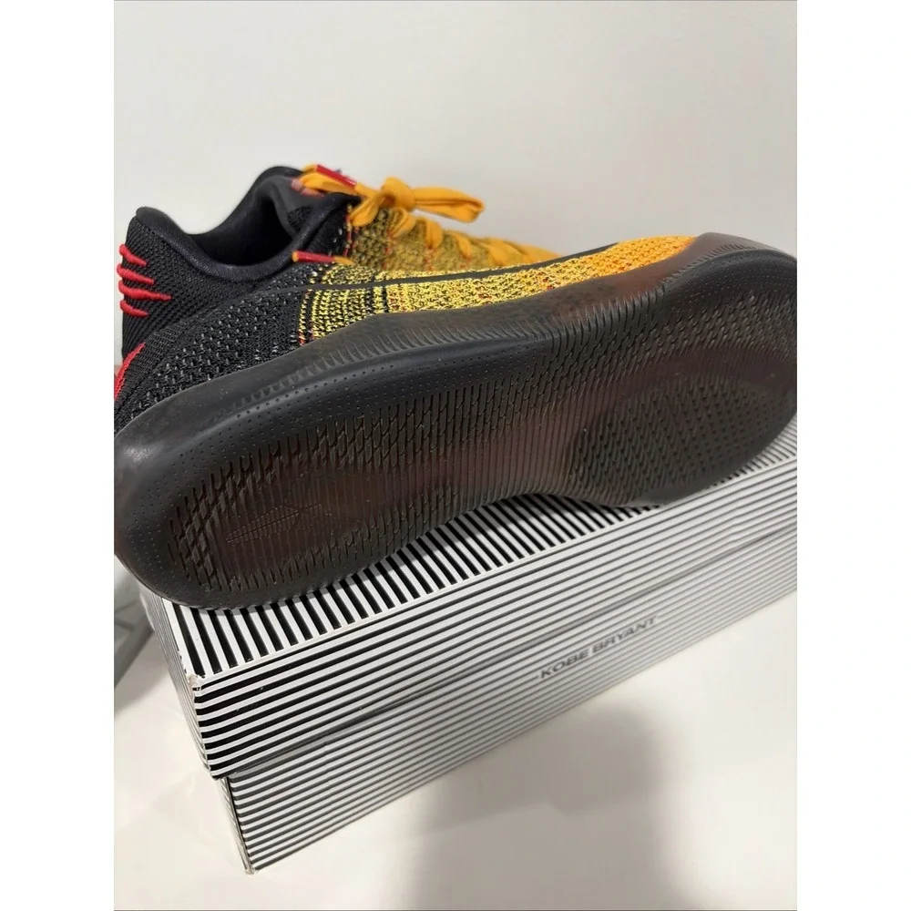 Nike 2016 Kobe XI Elite Low Bruce Lee Yellow Black 9.5 Eur 43 822675-706 NIB NEW